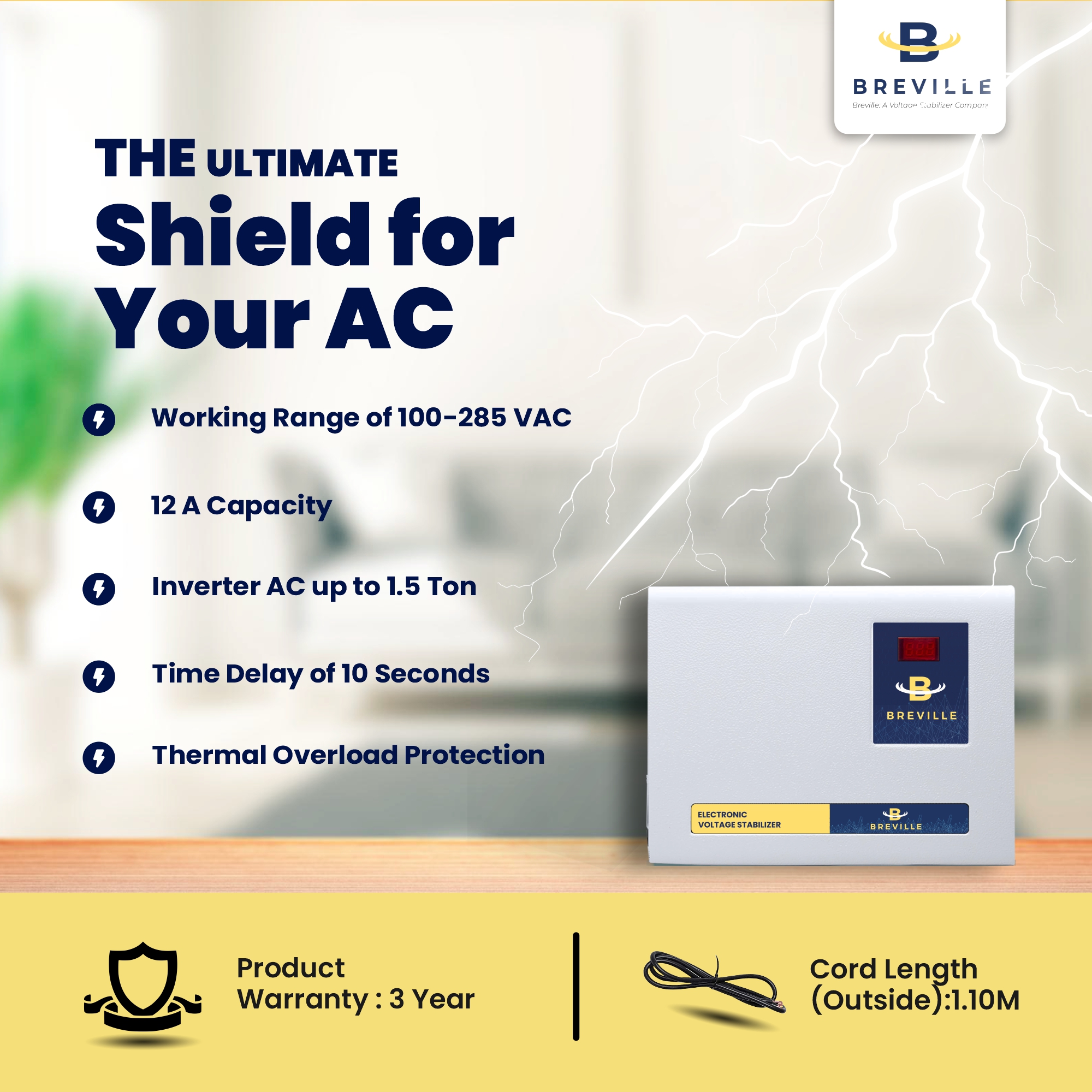 Breville VS4100 for 1.5 Ton A.C (100V To 285V) - Image 2